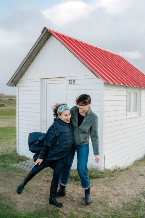 Les cabanes colorées de Gouville-sur-mer