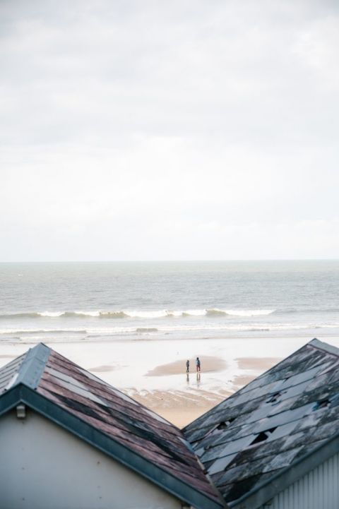 Carolles et ses jolies petites cabanes de plage